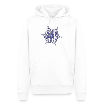 blaue_Schneeflocke - Sweat à capuche Premium bio Homme - blanc - Devant - Nico (187cm)