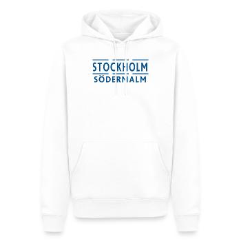 Stockholm Södermalm - Sweat à capuche Premium bio Homme - blanc - Devant - Nico (187cm)