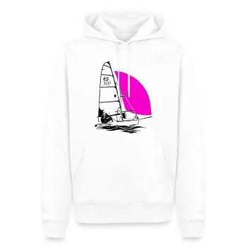 RS 500 Segeljolle Regatta segeln Segelsport farbig - Männer Premium Bio Hoodie - Weiß - Vorne - Nico (187cm)