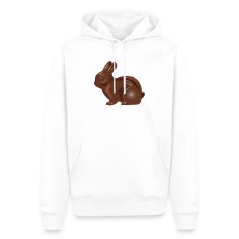Klassischer Schokoladen-Osterhasen Motiv - Männer Premium Bio Hoodie - Weiß - Vorne - Nico (187cm)