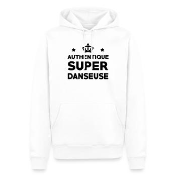 Authentique super danseuse - Sweat à capuche Premium bio Homme - blanc - Devant - Nico (187cm)
