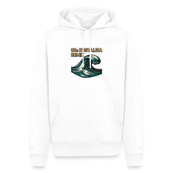 90s Remix Welle DJ Festival - Men’s Premium Organic Hoodie - white - Front - Nico (187cm)