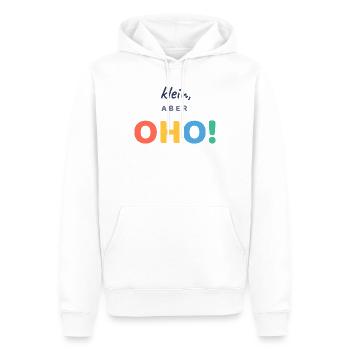 Klein, aber OHO! - Männer Premium Bio Hoodie - Weiß - Vorne - Nico (187cm)