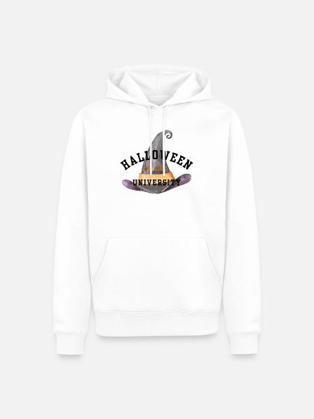 Hexenhut Uni Est. 2026 Halloween - Männer Premium Bio Hoodie - Weiß