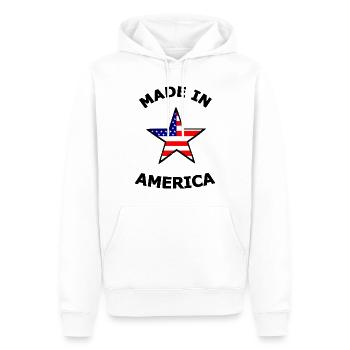 Amerikanische Flaggenstern - Männer Premium Bio Hoodie - Weiß - Vorne - Nico (187cm)