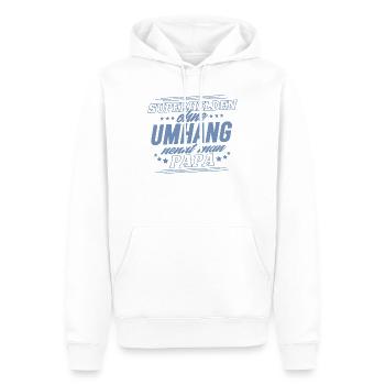 Superhelden ohne Umhang nennt man Papa - Männer Premium Bio Hoodie - Weiß - Vorne - Nico (187cm)