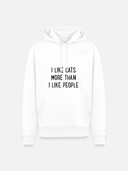 Feline - Men’s Premium Organic Hoodie - white