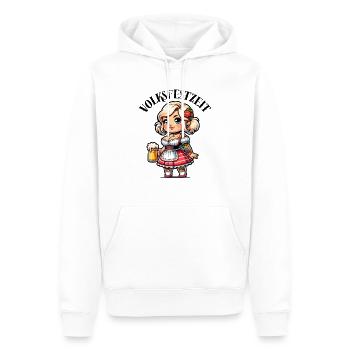 Temps de fête folklorique - Sweat à capuche Premium bio Homme - blanc - Devant - Nico (187cm)