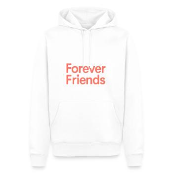 Amis pour toujours - Amitié éternelle Dicton - Sweat à capuche Premium bio Homme - blanc - Devant - Nico (187cm)