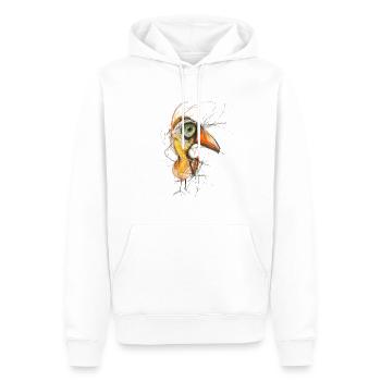 Cute Bird - Colorful Sketch Art Bird Drawing Shirt - Men’s Premium Organic Hoodie - white - Front - Nico (187cm)
