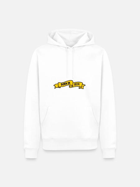 1974 - Männer Premium Bio Hoodie - Weiß