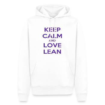 Keep Calm And Love Lean - Männer Premium Bio Hoodie - Weiß - Vorne - Nico (187cm)
