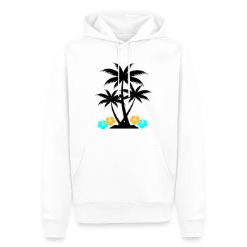palme hibiskus - Männer Premium Bio Hoodie - Weiß - Vorne - Nico (187cm)