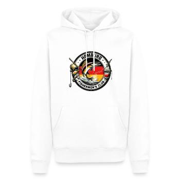 Conception du club de pêcheurs de Hambourg - Sweat à capuche Premium bio Homme - blanc - Devant - Nico (187cm)
