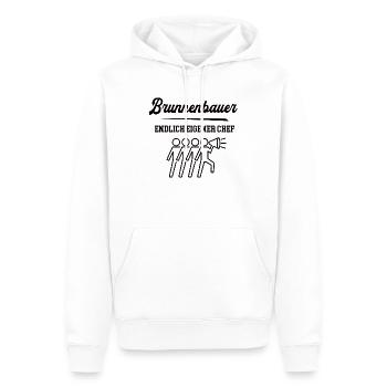 Brunnenbauer Chef Selbstständigkeit Firma Gründen - Männer Premium Bio Hoodie - Weiß - Vorne - Nico (187cm)