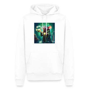 Luzetos 🫧🫧🫧 - Männer Premium Bio Hoodie - Weiß - Vorne - Nico (187cm)