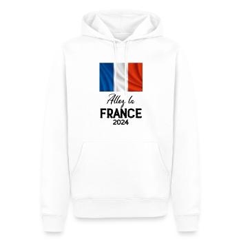 Allez La France 2024 Blau Weiß Rot - Männer Premium Bio Hoodie - Weiß - Vorne - Nico (187cm)