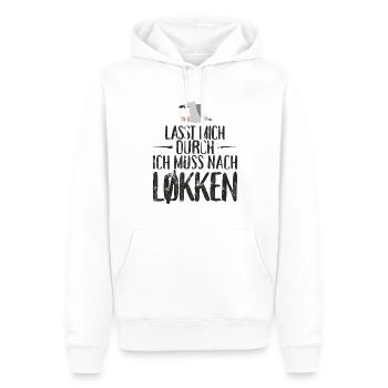 Lasst mich durch nach Løkken Loekken Möwe - Männer Premium Bio Hoodie - Weiß - Vorne - Nico (187cm)