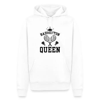 Badminton Queen - The Queen Of Badminton - Men’s Premium Organic Hoodie - white - Front - Nico (187cm)