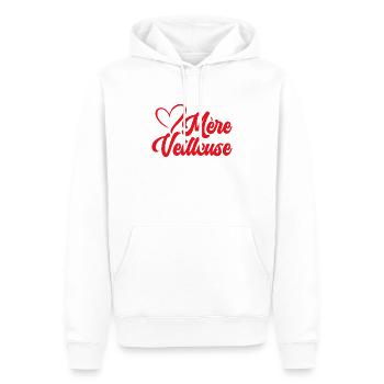 Mère Veilleuse Maman Fête Des Mères Anniversaire - Sweat à capuche Premium bio Homme - blanc - Devant - Nico (187cm)