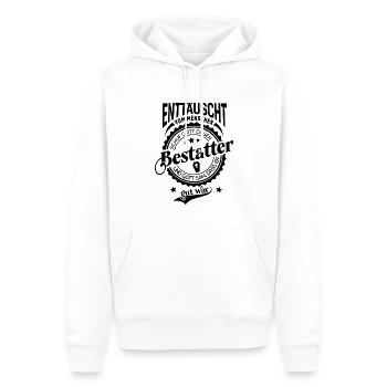 Lustiger Spruch für Beruf Bestatter - Männer Premium Bio Hoodie - Weiß - Vorne - Nico (187cm)