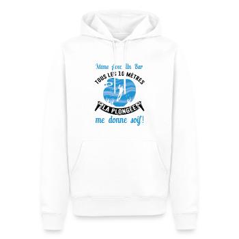 Plongée Sous Marine Mer Idée Cadeau Plongeur Océan - Sweat à capuche Premium bio Homme - blanc - Devant - Nico (187cm)