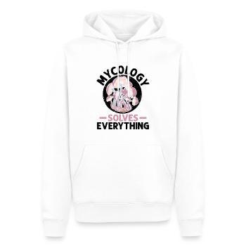 Mykologie Pilze Natur Wald Geschenkidee - Männer Premium Bio Hoodie - Weiß - Vorne - Nico (187cm)