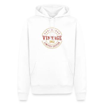Vintage 1962 Jubiläum Idee Geschenk Jahr Humor - Männer Premium Bio Hoodie - Weiß - Vorne - Nico (187cm)