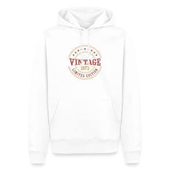 Vintage 1973 Vintage Jubiläum Geschenkidee 1973 - Männer Premium Bio Hoodie - Weiß - Vorne - Nico (187cm)