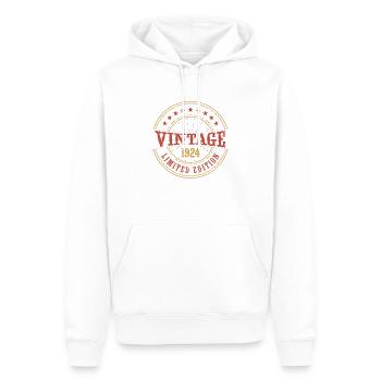 Vintage 1924 Vintage Anniversaire Idée Cadeau 1924 - Sweat à capuche Premium bio Homme - blanc - Devant - Nico (187cm)