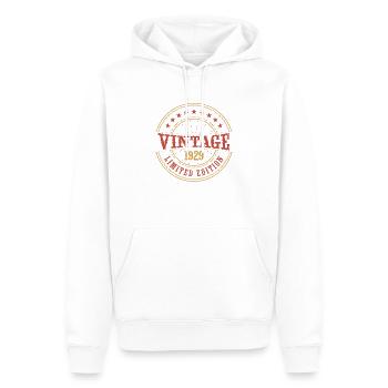 Vintage 1929 Vintage Anniversaire Idée Cadeau 1929 - Sweat à capuche Premium bio Homme - blanc - Devant - Nico (187cm)