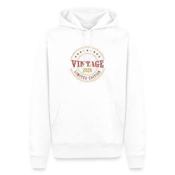 Vintage 2020 Vintage Jubiläum Geschenkidee 2020 - Männer Premium Bio Hoodie - Weiß - Vorne - Nico (187cm)