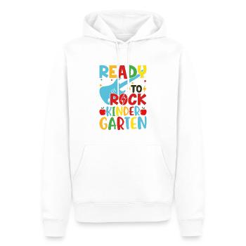 Ready to get kindergarten moving - Men’s Premium Organic Hoodie - white - Front - Nico (187cm)