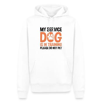 Mon Chien D'assistance Est En Formation - Sweat à capuche Premium bio Homme - blanc - Devant - Nico (187cm)