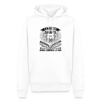 Cadeau Pour Le 50e Anniversaire - Sweat à capuche Premium bio Homme - blanc - Devant - Nico (187cm)