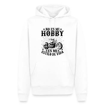 Ce N'est Pas Mon Hobby C'est Mon Style De Vie - Sweat à capuche Premium bio Homme - blanc - Devant - Nico (187cm)