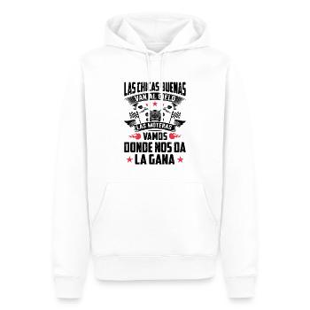 Cadeau Amusant Pour Les Femmes Motardes - Sweat à capuche Premium bio Homme - blanc - Devant - Nico (187cm)