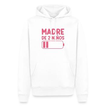 Maman De Deux Enfants - Sweat à capuche Premium bio Homme - blanc - Devant - Nico (187cm)