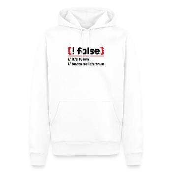 Programmierer Programmierung Software Coding Encoder - Männer Premium Bio Hoodie - Weiß - Vorne - Nico (187cm)