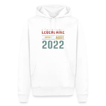Légendaire Depuis Août 2022 Anniversaire Cadeau - Sweat à capuche Premium bio Homme - blanc - Devant - Nico (187cm)