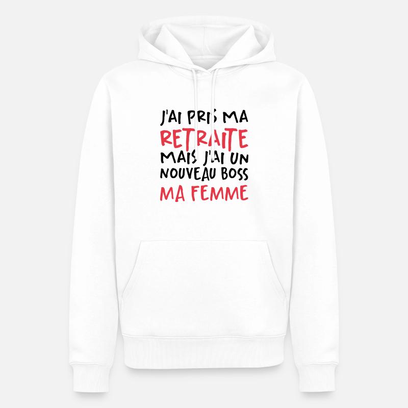 J'ai Pris Ma Retraite - Sweat à capuche Premium bio Homme - blanc