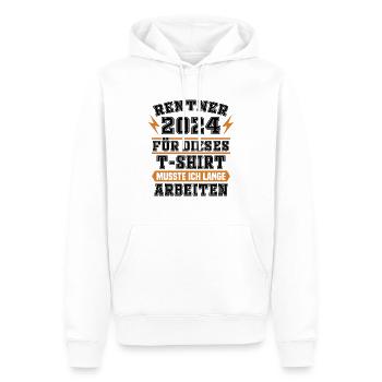 Pensionär 2024 Geschenk Pensionierung Geschenkidee - Männer Premium Bio Hoodie - Weiß - Vorne - Nico (187cm)