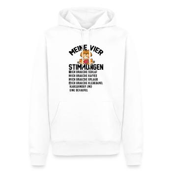 Meine Vier Stimmungen - Männer Premium Bio Hoodie - Weiß - Vorne - Nico (187cm)