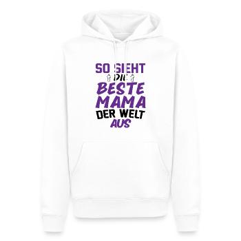 So Sieht Die Beste Mama Der Welt Aus - Männer Premium Bio Hoodie - Weiß - Vorne - Nico (187cm)