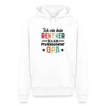 Ich Bin Kein Rentner Ich Bin Professioneller Opa - Männer Premium Bio Hoodie - Weiß - Vorne - Nico (187cm)