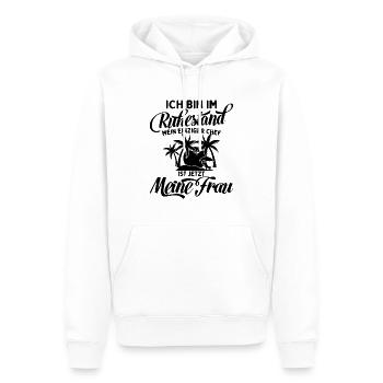 Ich Bin Pensioniert Mein Chef Ist Meine Frau - Männer Premium Bio Hoodie - Weiß - Vorne - Nico (187cm)