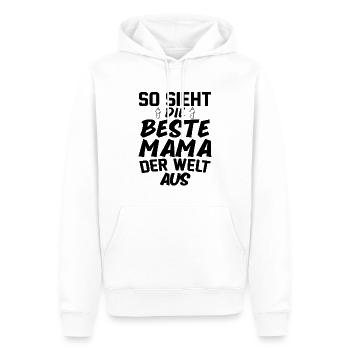 So Sieht Die Beste Mama Der Welt Aus - Männer Premium Bio Hoodie - Weiß - Vorne - Nico (187cm)