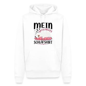 Mein Offizielles Schlafshirt - Männer Premium Bio Hoodie - Weiß - Vorne - Nico (187cm)