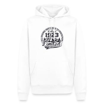 1923 GEBURT EINER LEGENDE - Männer Premium Bio Hoodie - Weiß - Vorne - Nico (187cm)