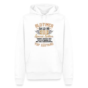 Oldtimer 1955 Baujahr – Vintage Retro Geburtstag - Männer Premium Bio Hoodie - Weiß - Vorne - Nico (187cm)
